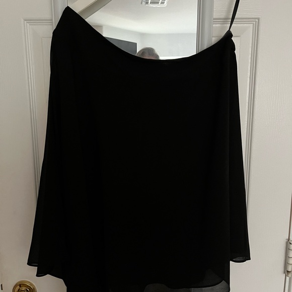 Chicos Black One Shoulder Top - Picture 2 of 5